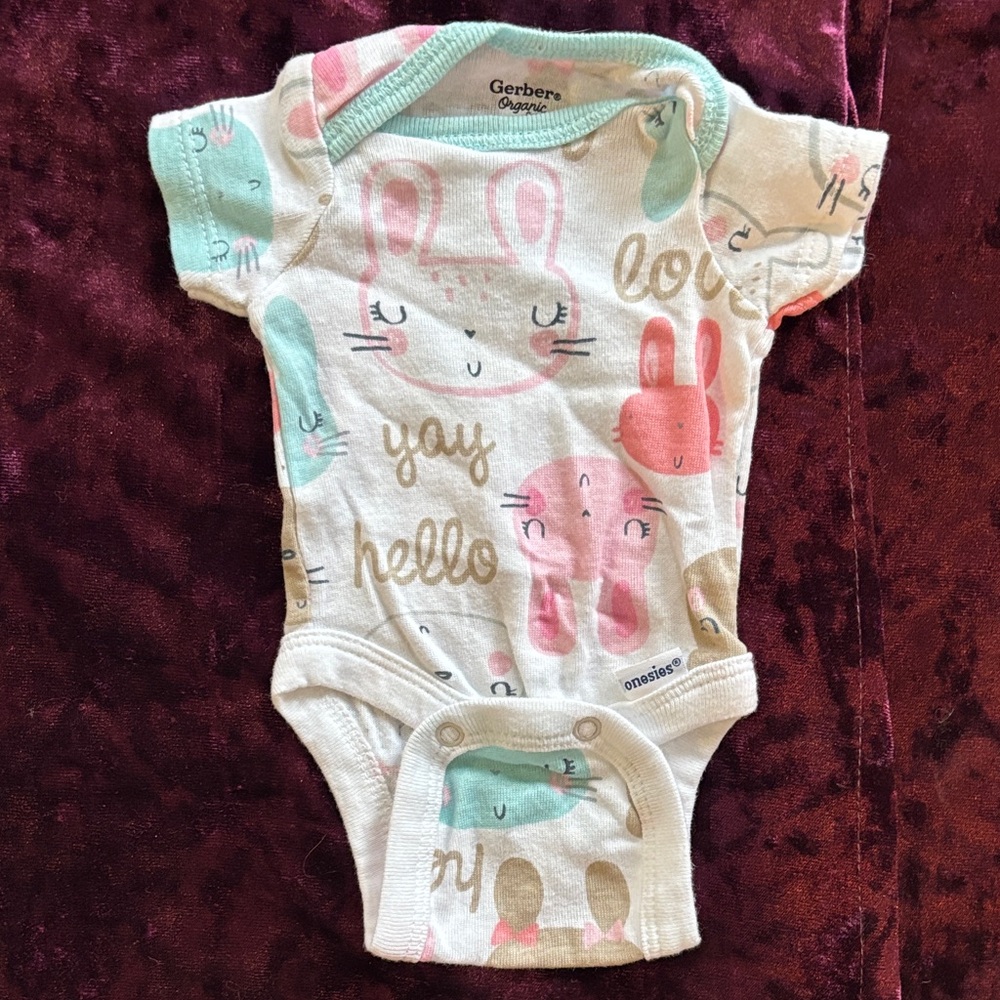 Lot of assorted premie items, onesies, pants and long sleeve button up - Picture 3 of 7